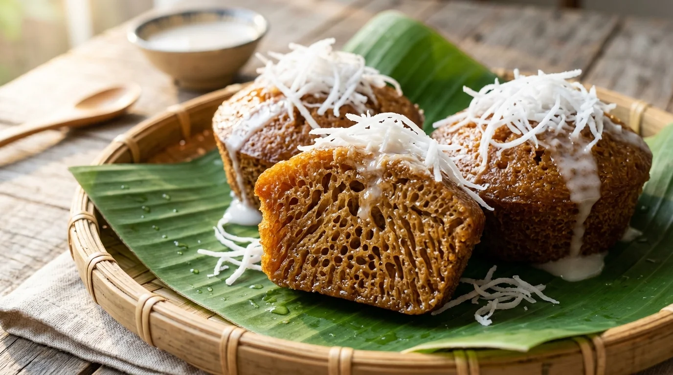Bánh bò thốt nốt rễ tre xốp mềm béo ngậy