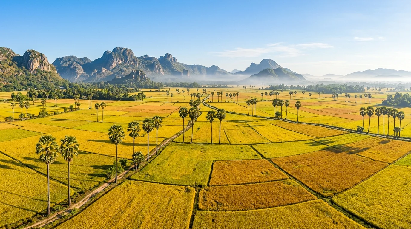 Mùa lúa chín vàng cánh đồng Tà Pạ An Giang