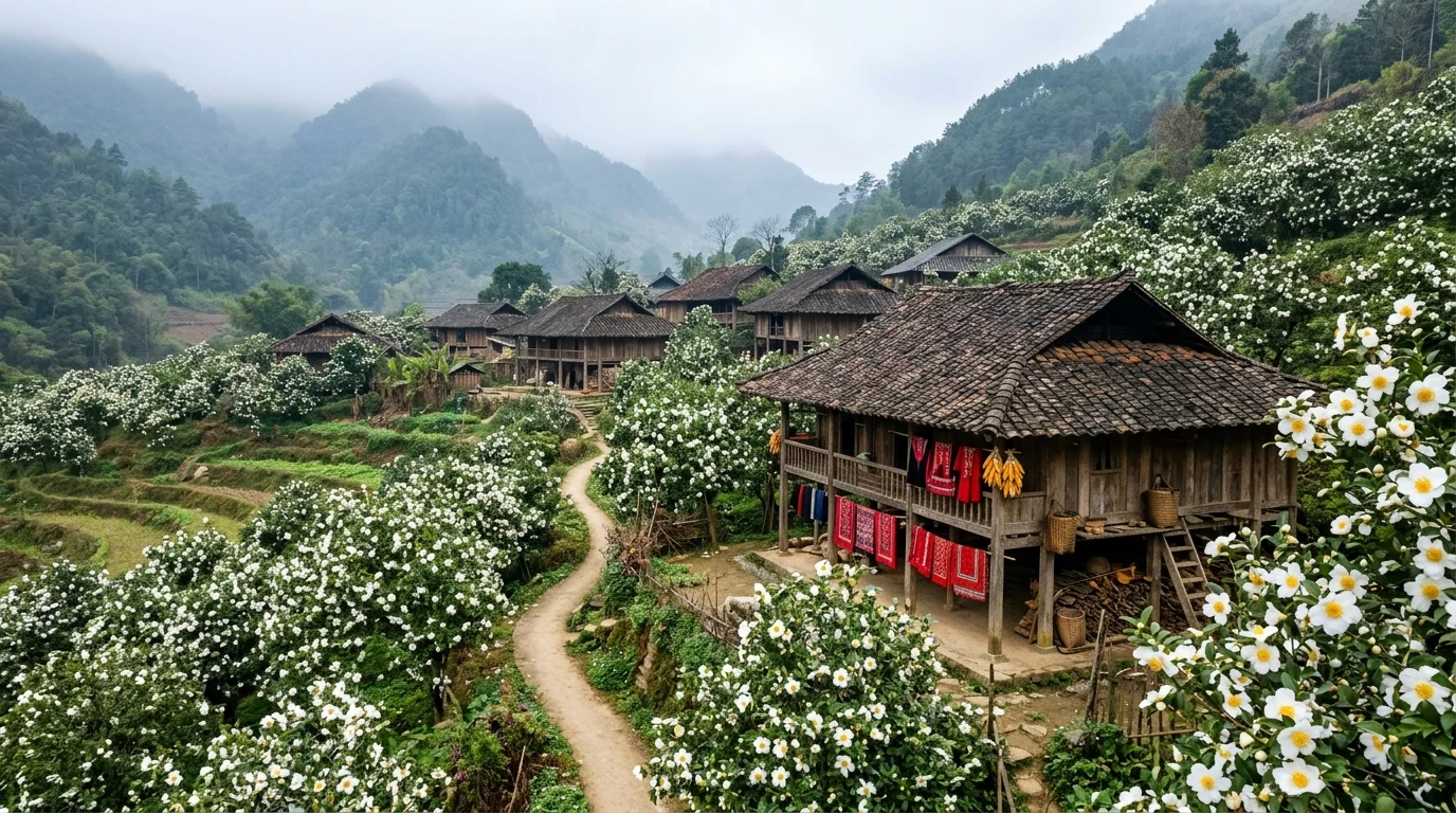 Bản Sông Moóc hoa sở Bình Liêu