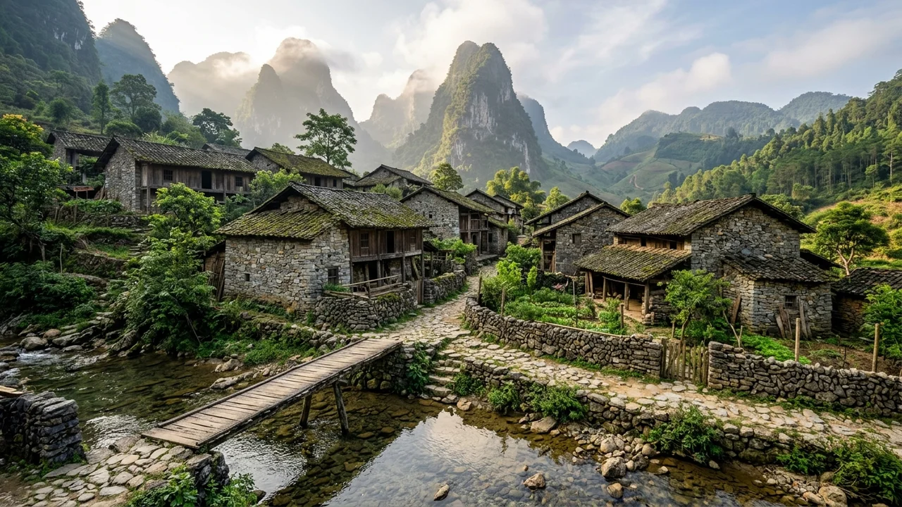 Làng đá cổ Khuổi Ky Trùng Khánh Cao Bằng