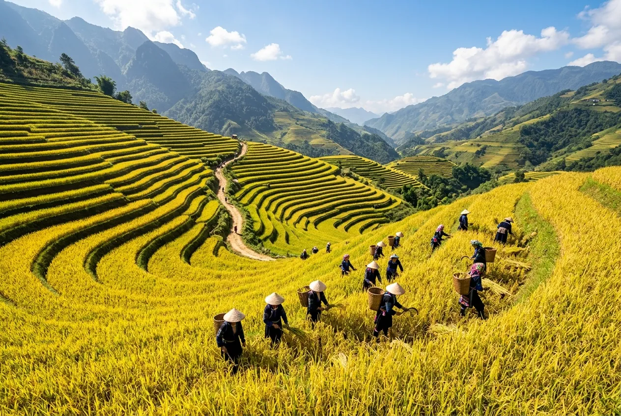 Hoàng Su Phì lúa chín