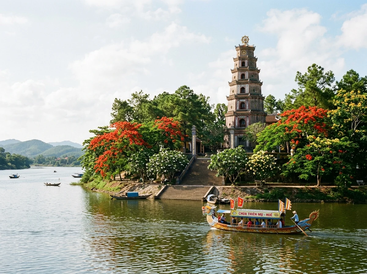 Chùa Thiên Mụ Tháp Phước Duyên Huế