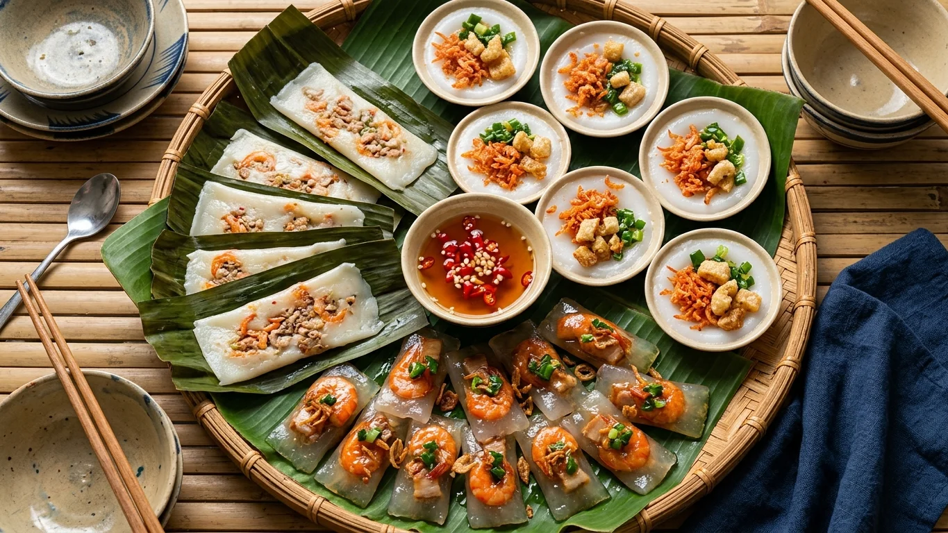 Mâm bánh bèo nậm lọc Huế