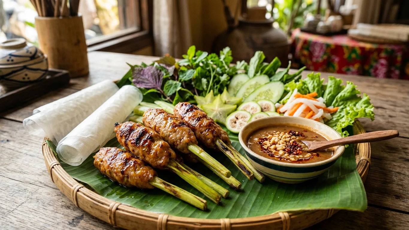 Nem lụi nướng sả Huế