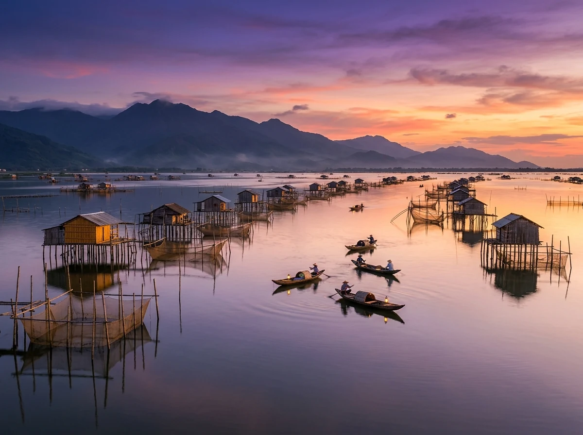 Phá Tam Giang hoàng hôn Huế