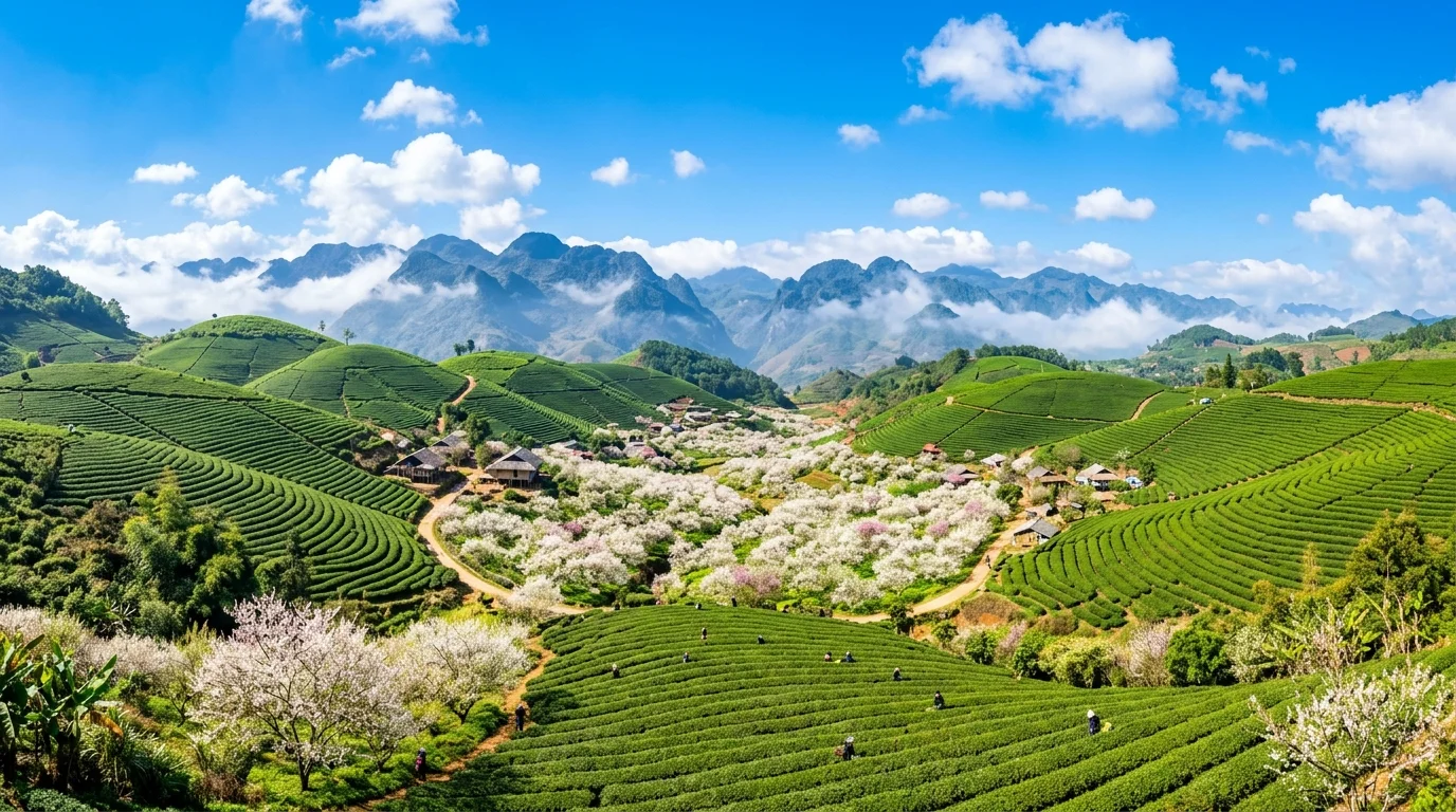 Thảo nguyên Mộc Châu mùa hoa nở