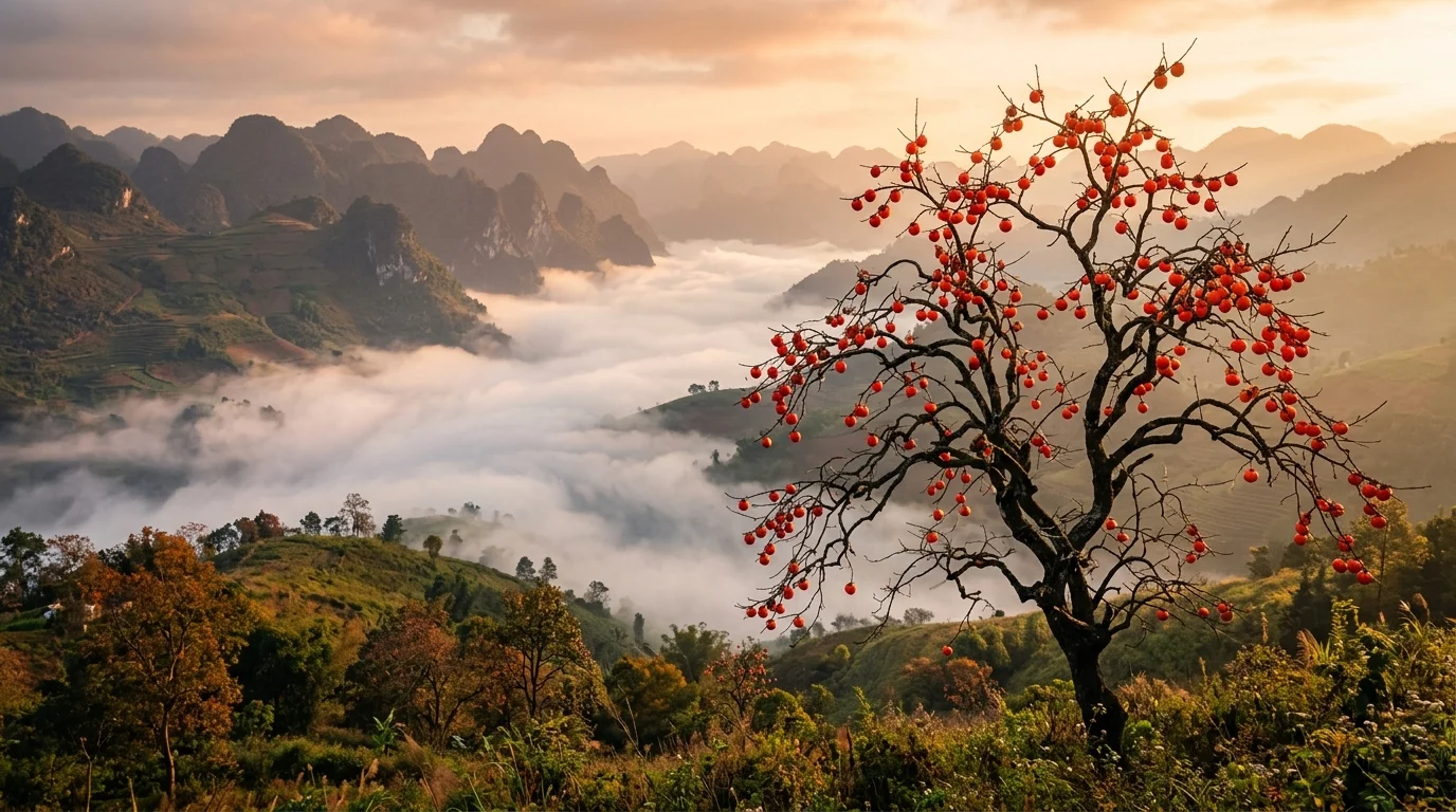 Mùa hồng chín Mộc Châu