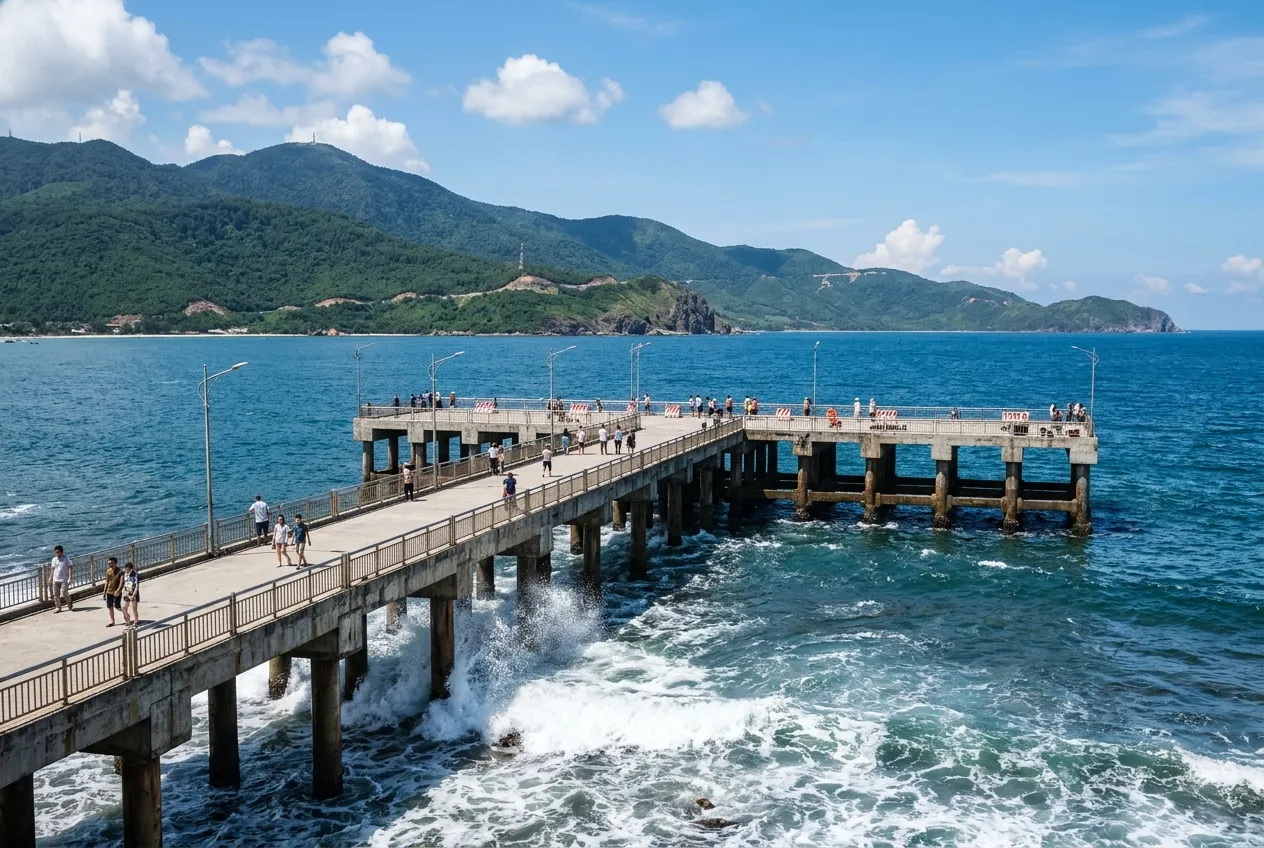 Cầu chữ T ngắm cảnh biển