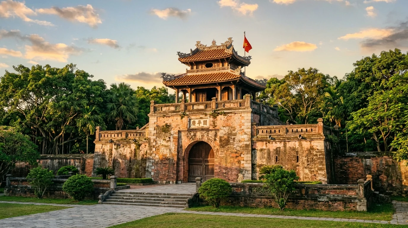 Di tích cổng thành Quảng Bình Quan kiêu hãnh giữa trung tâm thành phố Đồng Hới