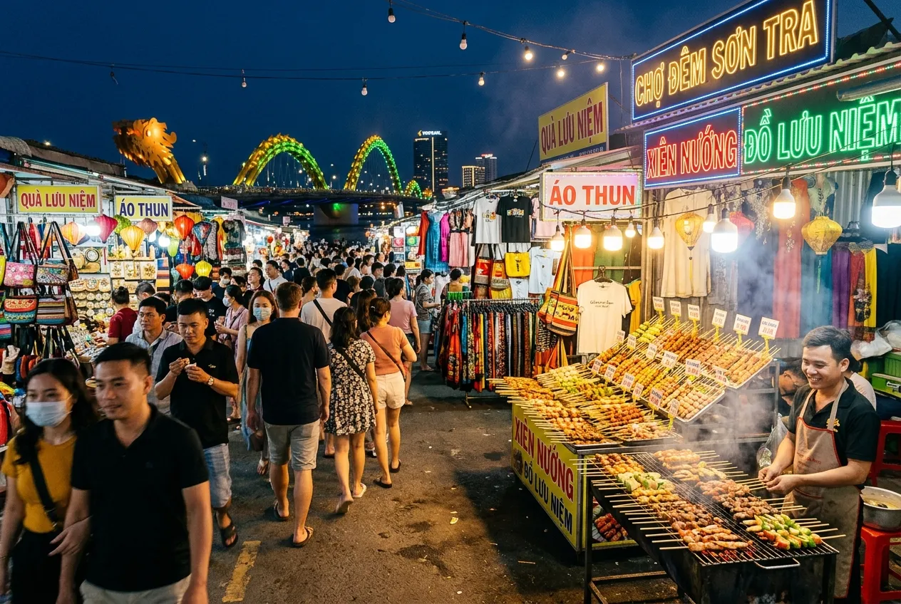 Chợ đêm Sơn Trà nhộn nhịp