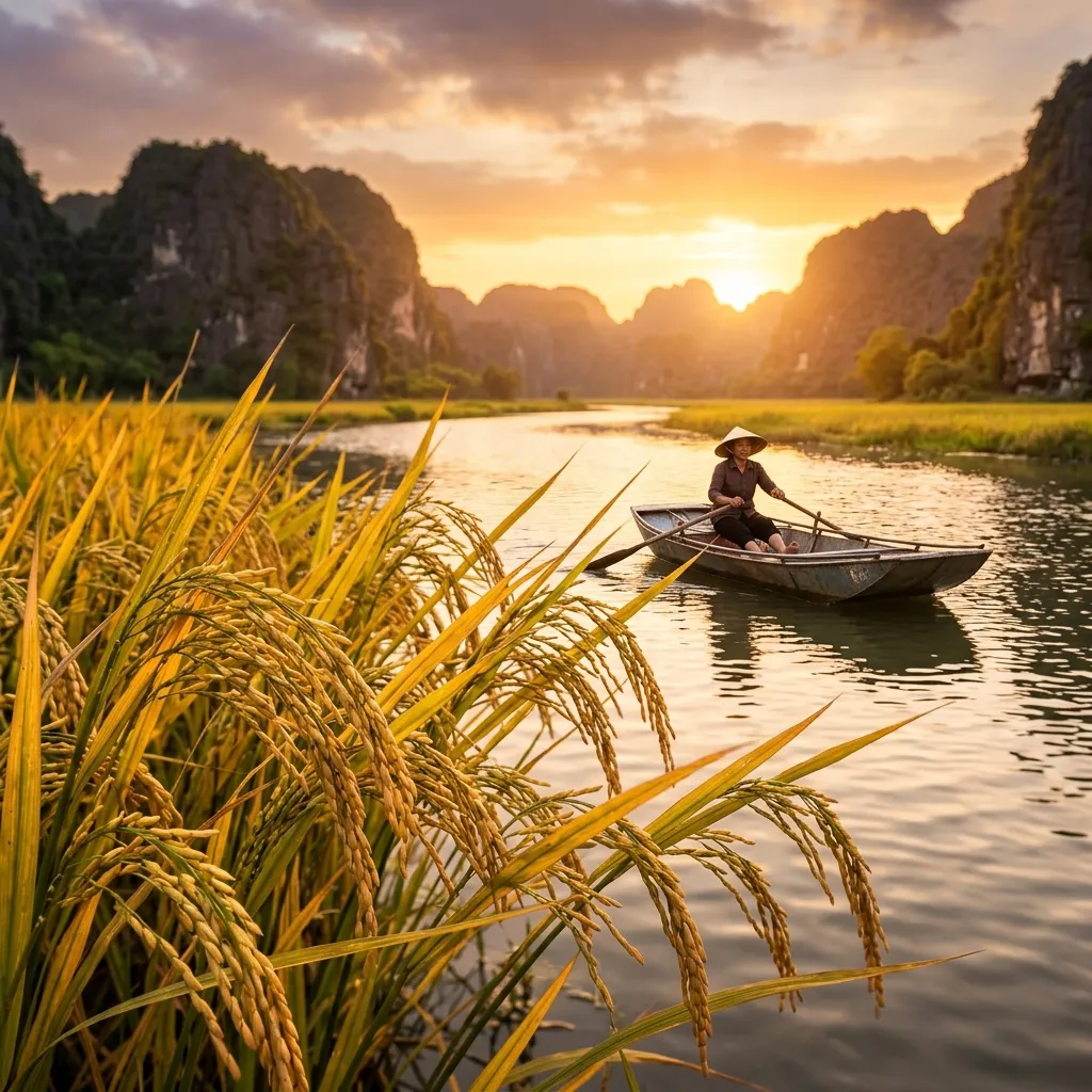 Bông lúa chín Tam Cốc