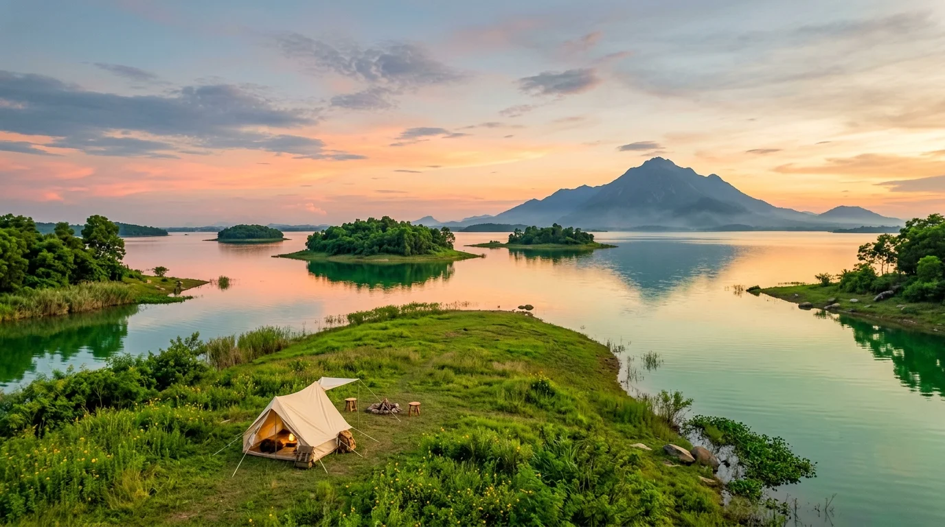 Hồ Dầu Tiếng và Đảo Nhím Tây Ninh