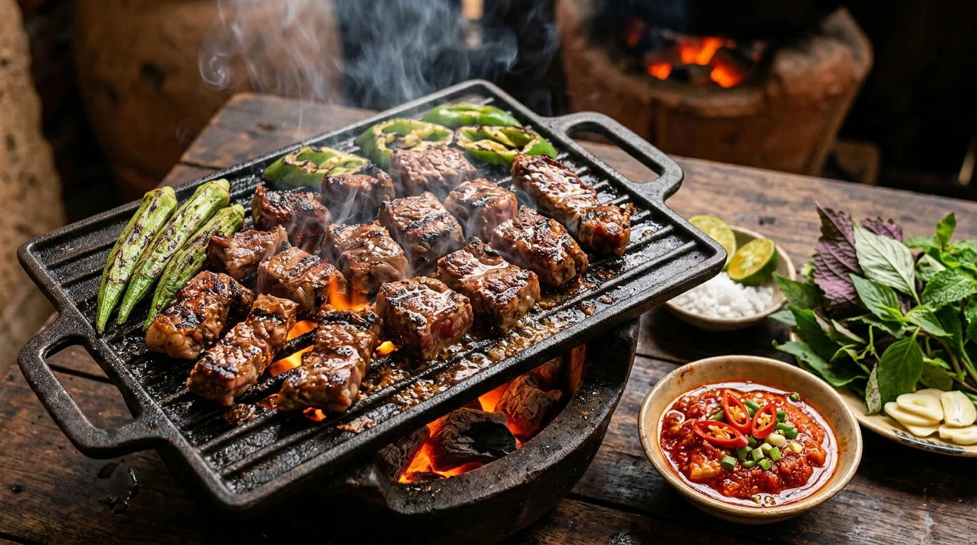 Bò tơ Tây Ninh nướng than hoa